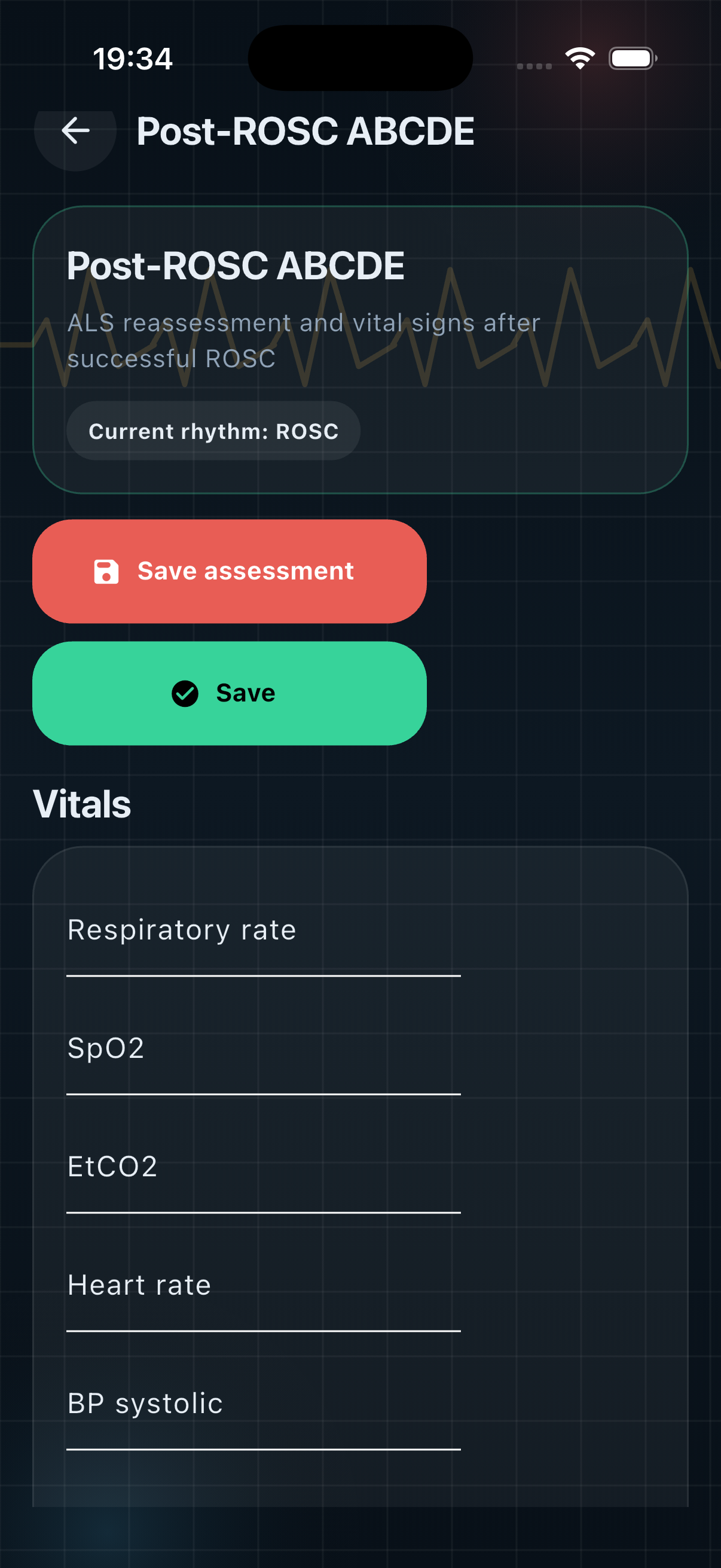 Post-ROSC ABCDE assessment